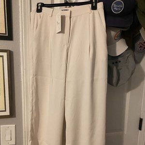 Wide leg cream trousers, perfect for bridal (NEVER WORN!)